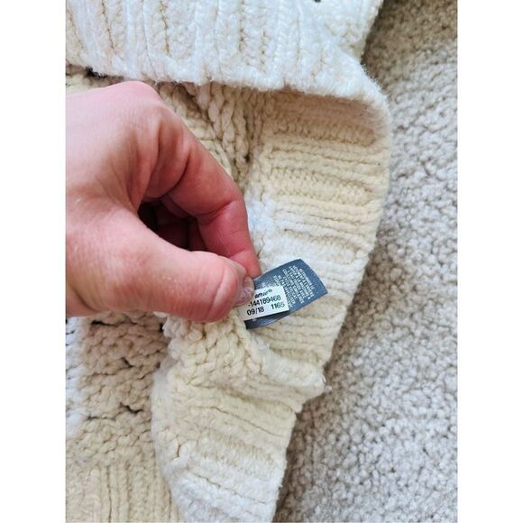 Aerie Cream Pointelle Chunky Knit Sweater Women’s Size S - Picture 10 of 11